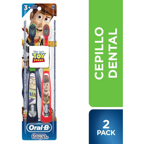 Pack 2 Cepillos De Dientes Para Niños Oral-b Stages Toy Story Con Cerdas Redondeadas Ultra Suaves