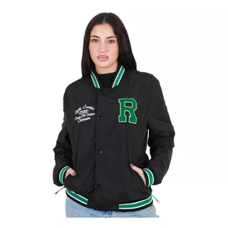Campera Bomber Mujer Reversible Impermeable Oldtown Polo