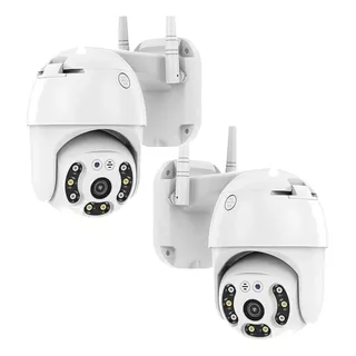 2 Domos Ip Icsee Exterior 2mpx Full Hd Audio Luz Blanca