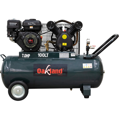 Compresor De Aire A Gasolina 7hp 100l Oakland Cg-7010 Color Verde oscuro Fase eléctrica Monofásica