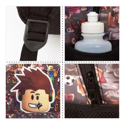 Mochila Infantil Masculina Preta Roblox Juvenil Costa Grande - Chic Outlet  - Economize com estilo!