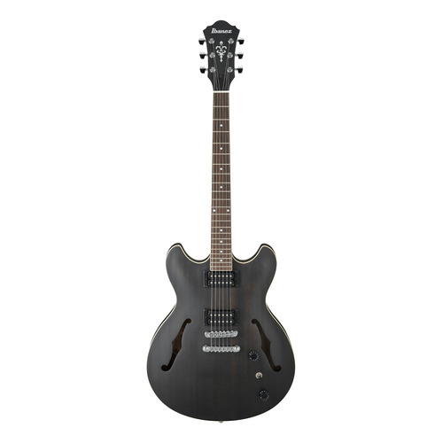 Guitarra eléctrica Ibanez AS Artcore AS53 semi hollow de sapele transparent black flat con diapasón de nogal