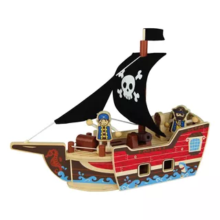 Barco Pirata Armable De Madera - Udeas Cantidad De Piezas 31