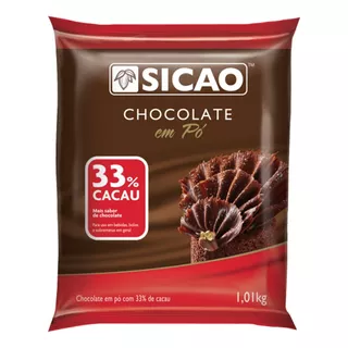 Chocolate Em Pó 33% Cacau 1kg - Sicao