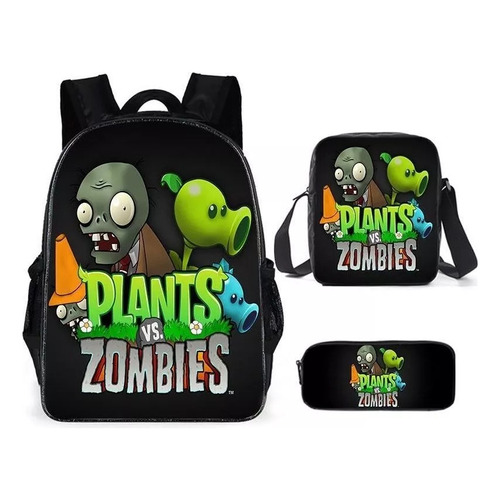 Plantas Contra. Mochila Zombies De 3 Piezas Color Three