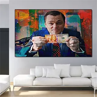 Cuadro-lobo De Wall Street 2-decorativo-ultra Hd 100x70cm.