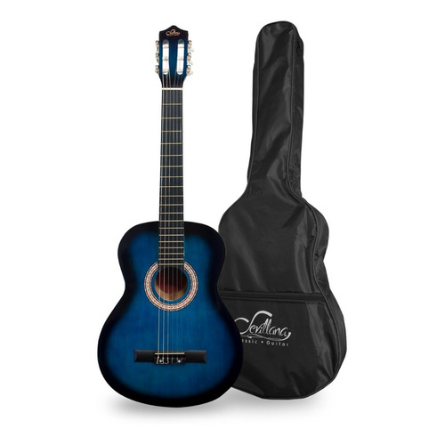 Guitarra Clasica 39 C/ Funda / Alma Black -blue / 8449 Color BLACK - BLUE