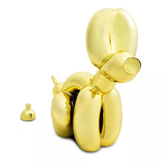 Estátua P/ Decoração Cachorro Balão Divertido P/ Enfeite Und Cor Dourado
