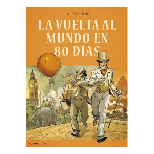 La vuelta al mundo en 80 días (cómic): No, de Verne, Jules., vol. 1. Editorial Austral, tapa pasta blanda, edición 1 en español, 2023