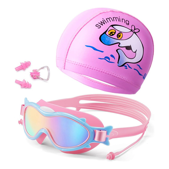 Lentes Goggles Natacion Niños, Juegos Gorros Gafas 4 En 1