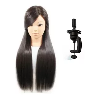 Cabeça De Manequim Cabelo Sintético P/treino Profissional 