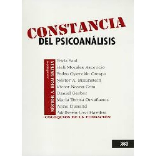 Constancia Del Psicoanalisis