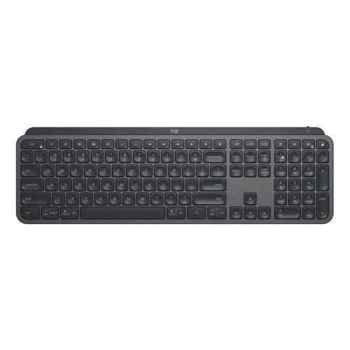 Teclado bluetooth Logitech Master Series MX Keys QWERTY inglés US color grafito con luz blanca P/Mac