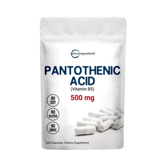 Pantothenic Acid Vitamin B5 Supplement Vitamin B5 500mg 365