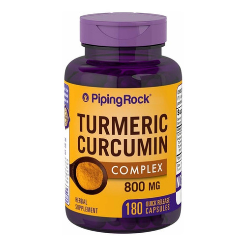Turmeric Curcumin 800 Mg X 180 Caps. Piping Rock