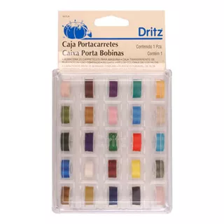 Caja Plástica Porta Carretes De Hilo P/almacenar Dritz Color Transparente