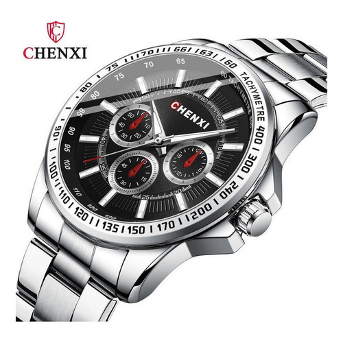 Reloj De Cuarzo Impermeable Luminoso Chenxi Para Hombre Color Del Fondo Negro