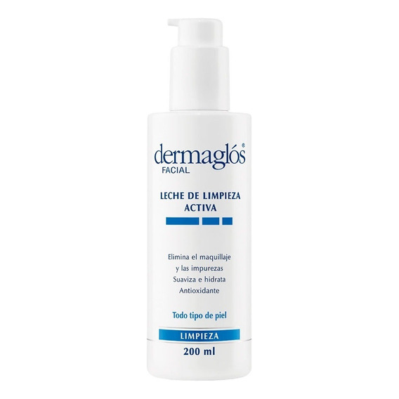 Dermaglós Facial Leche De Limpieza Activa Desmaquillante Limpia E Hidrata Pieles Sensibles