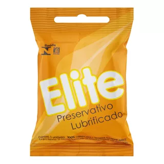 Preservativo Lubrificado Elite Pacote 3 Unidades