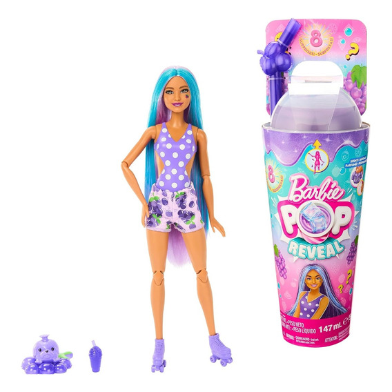 Barbie Muñeca Pop Reveal Serie Frutas Uvas Hnw40 Mattel