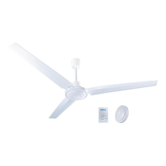 Ventilador de techo Benelux Tipo Vec blanco con 3 aspas de  acero, 56" de diámetro 127 V