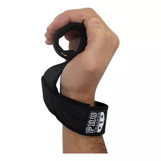 Strap Fita Vermelho Algodão Luva Academia Pro Trainer Cor Preto