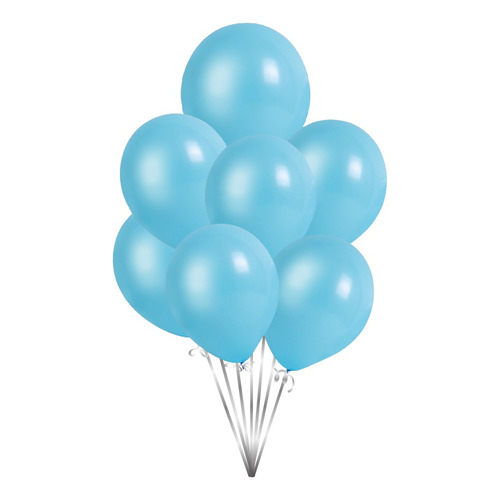 PasteleriaCL pack de 25 globos redondos de 25cm color azul