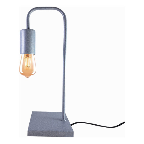 Lampara Velador Nordico Industrial Negro / Blanco Led E-27 Color de la estructura Gris