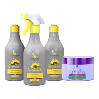 Kit Cauterização + Máscara Açaí 300g Natureza Cosméticos