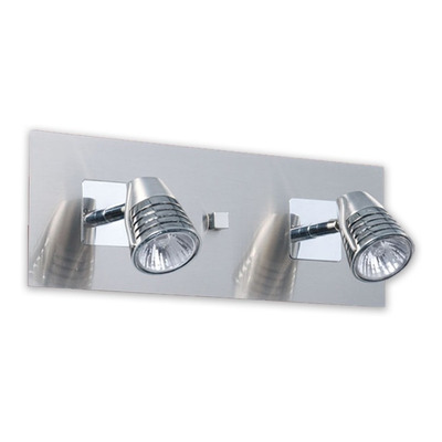 Plafon 4 Luces Doble Cobra Acero Apto Led Moderno Luz Desing