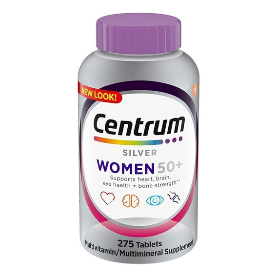 Centrum Silver 50+ Multivitamínico Para Mujeres X 275 Tabs 