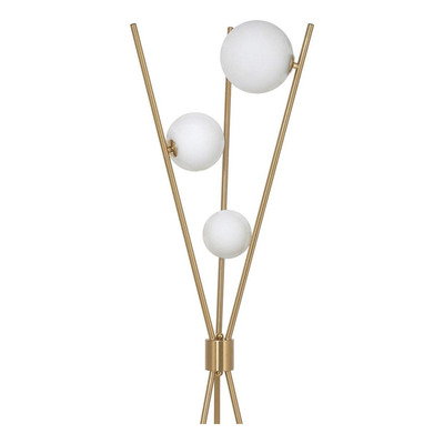 Lampara De Pie Tripode Luna 3 Luces Dorado Luz Desing