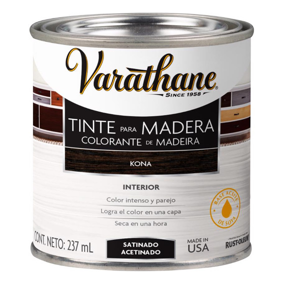 Tinte Para Madera Varathane 237 Ml Color Kona