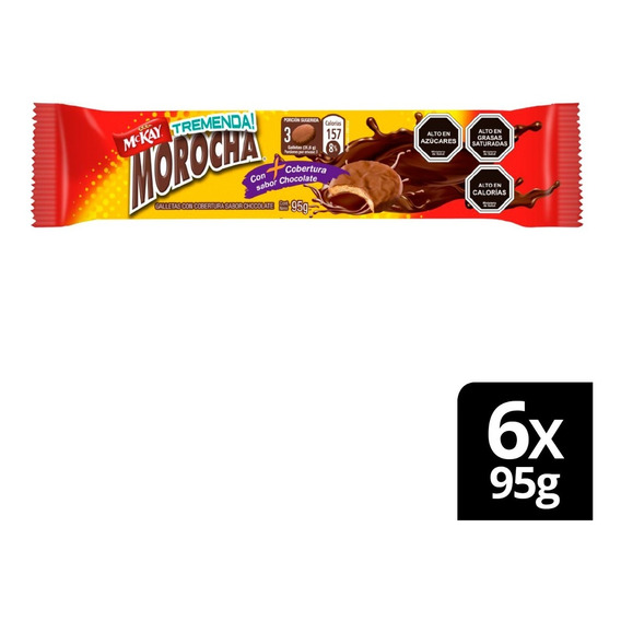 Galleta Bañada Morocha® Tremenda 95g X6 Unidades