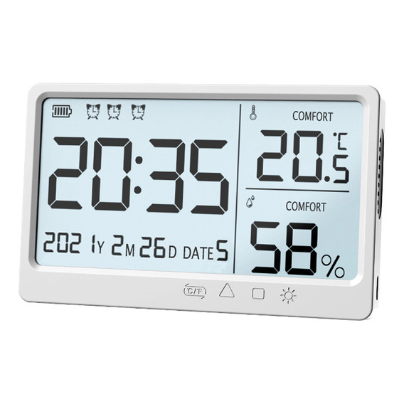 Medidor De Temperatura Humedad Electrónico Lcd Precisión Alt