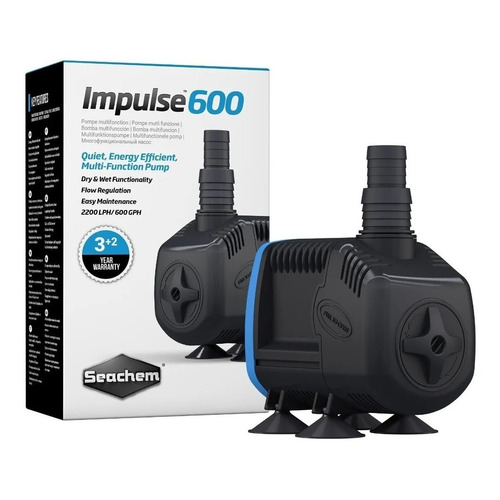 Bomba De Agua Sumergible Impulse 600 Seachem 2200 L/h 2 M