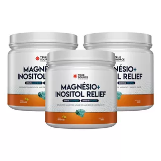 3x Magnésio + Inositol Relief 1.0 Limonade True Source 300g
