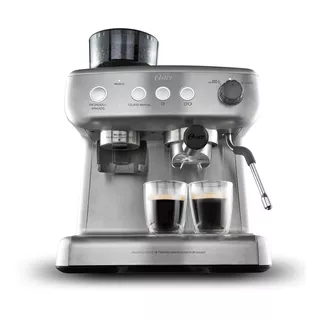 Cafetera Para Espresso Oster® 15 Bares, Molino Integrado Color Gris 110v