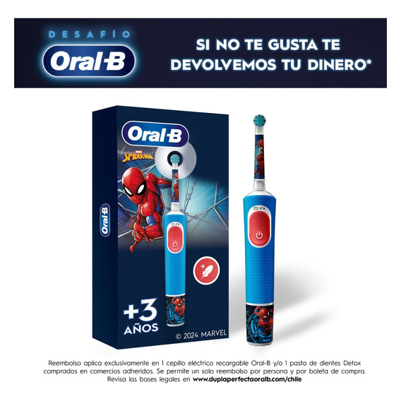 Oral-B Spider man vitality kids cepillo eléctrico recargable 1 unidad