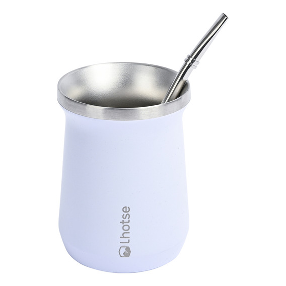 Mate Acero Inoxidable Con Bombilla Lhotse White