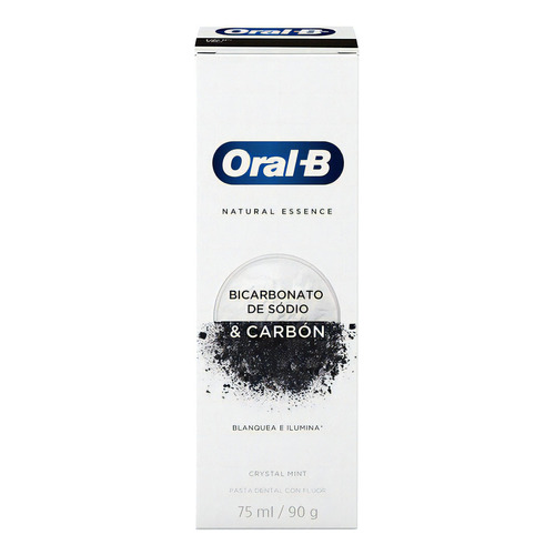 Pasta Dental Oral-B Natural Essence Bicarbonato de Sodio & Carbón Crystal Mint 75ml