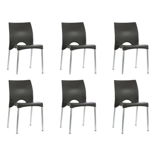 Silla De Comedor Jardin Boston Garden Life X6 Unidades Cantidad de sillas por set 6 Estructura de la silla Negro