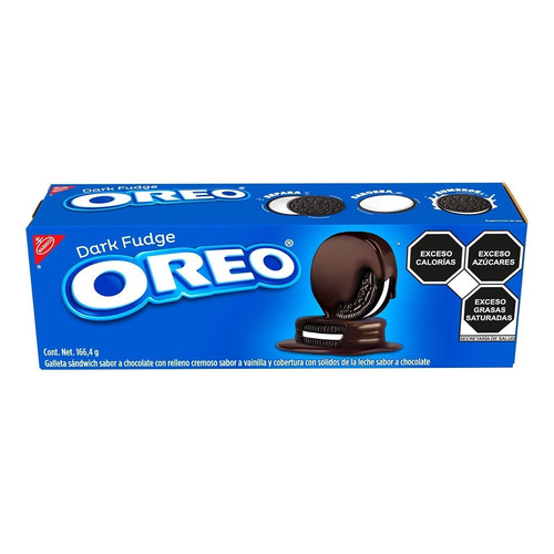 Galletas Oreo Dark Fudge Cubiertas De Chocolate Envase 166g