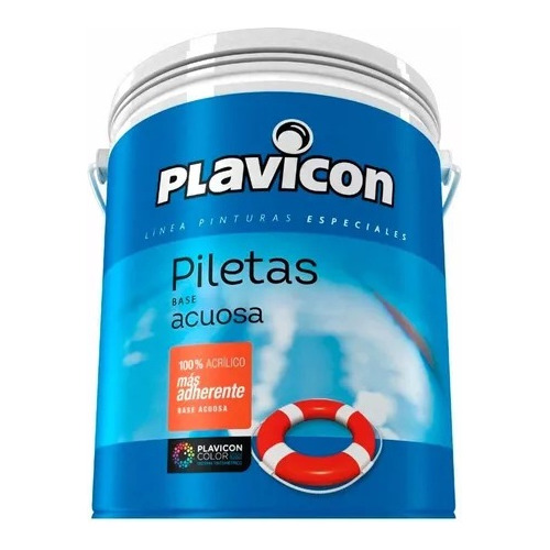 Pintura Piletas Plavicon Base Acuosa Azul Caribe 4lt