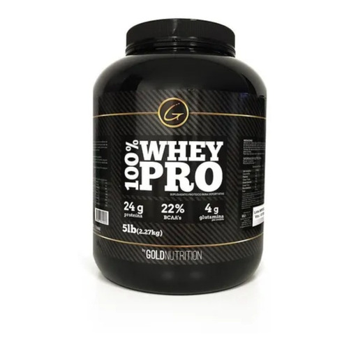 Suplemento en polvo Gold Nutrition  100% Whey Pro proteínas sabor natural en pote de 2.27kg