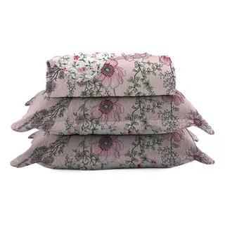 Quilt Cubrecama Reversible Bali 2 Plazas Queen Rosado