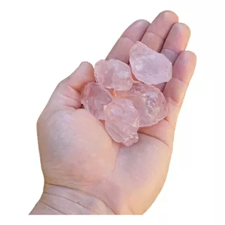 200 Grs Pedra Bruta Quartzo Rosa Extra Natural Para Lapidar 