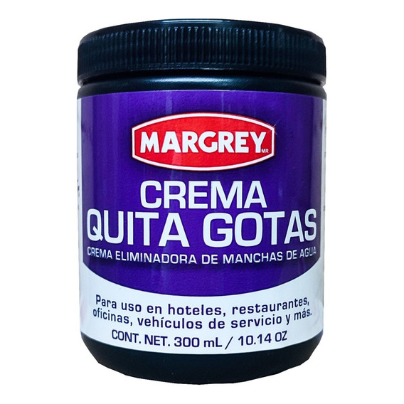 Crema Quita Gotas Vidrios Ventalanes Y Cristal 300ml Margrey