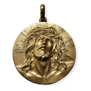 Medalla Oro 18k Cristo De Limpias #330 ( Medallas Nava) 