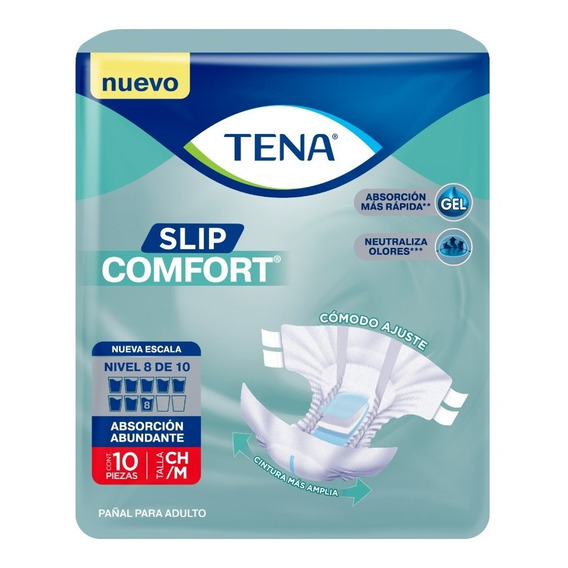 6 Paquetes Pañal Adulto Inc Tena Slip Comfort Talla Ch/m 10u